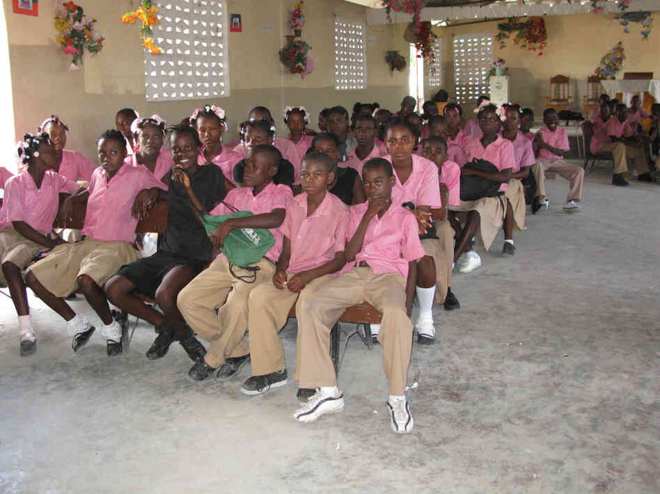 A classroom in Haiti. A classroom in Haiti.